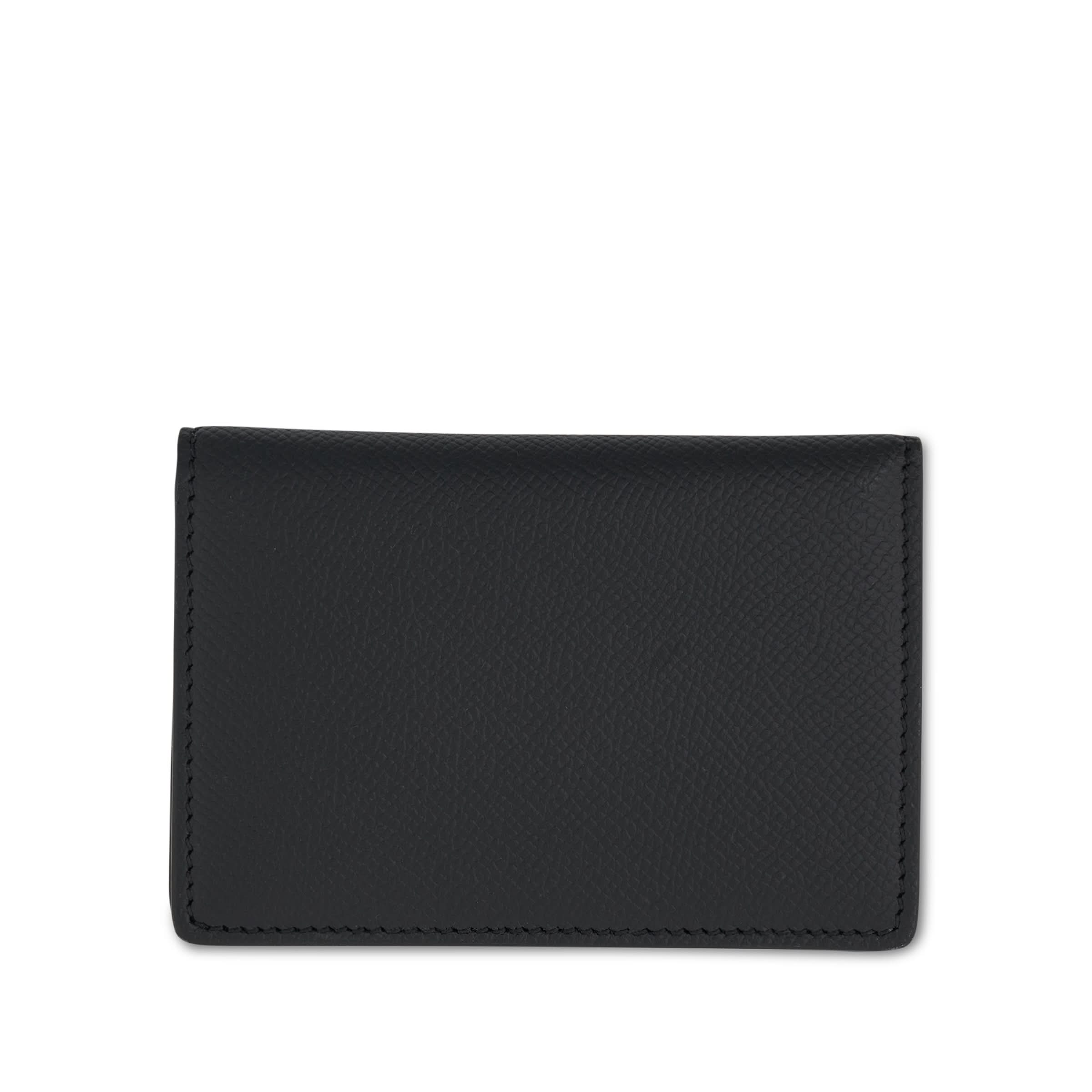 Logo Printed Card Holder in Black