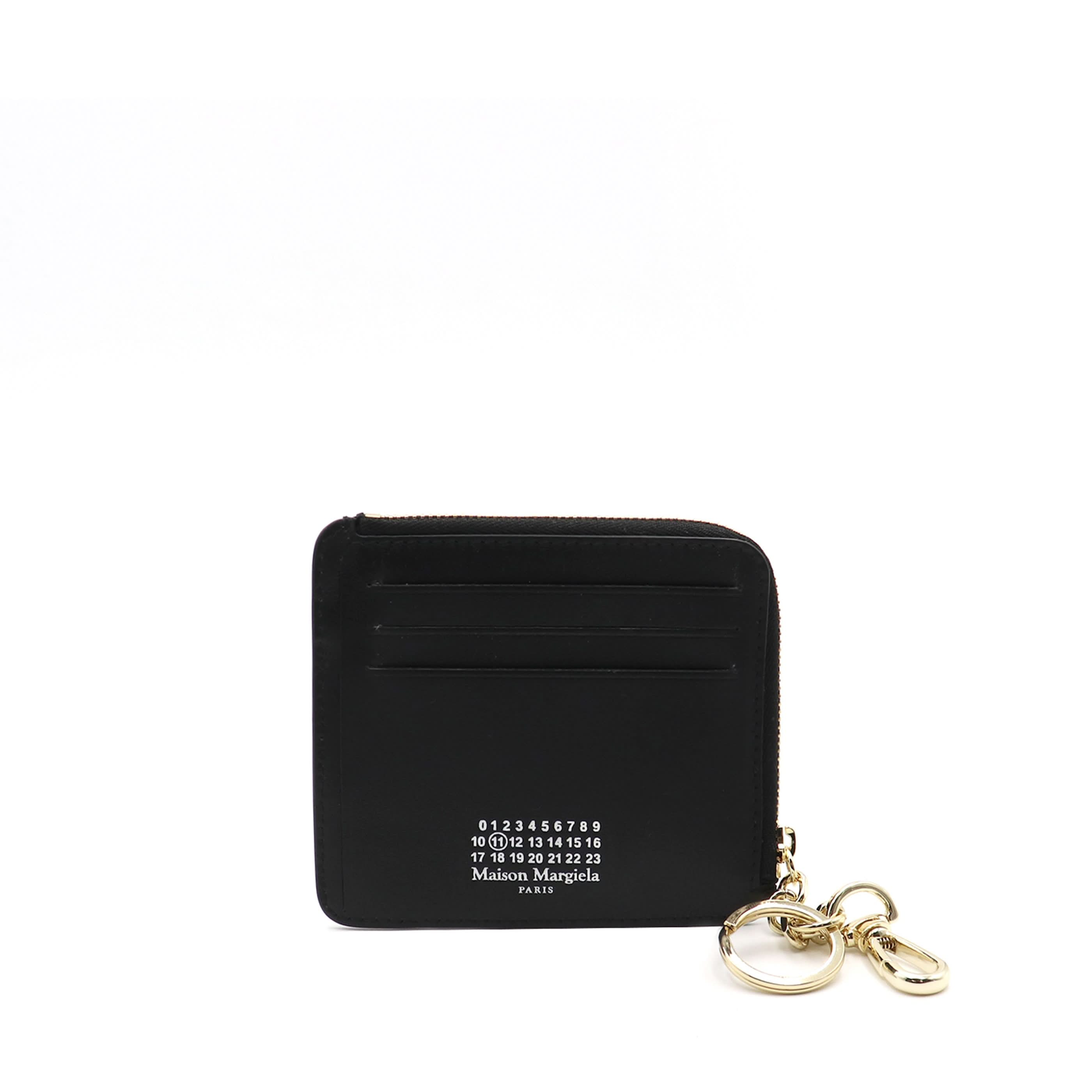 Four Stitch Key Chain Wallet in Black