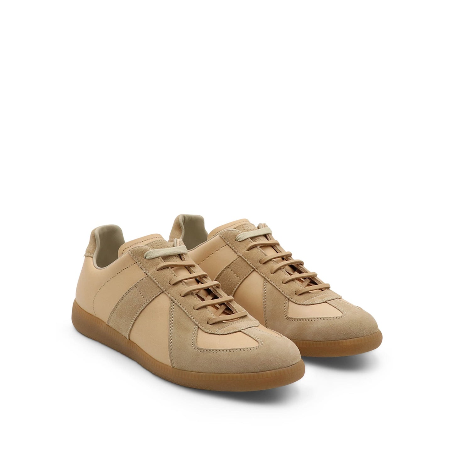 Replica Leather Sneakers in Beige