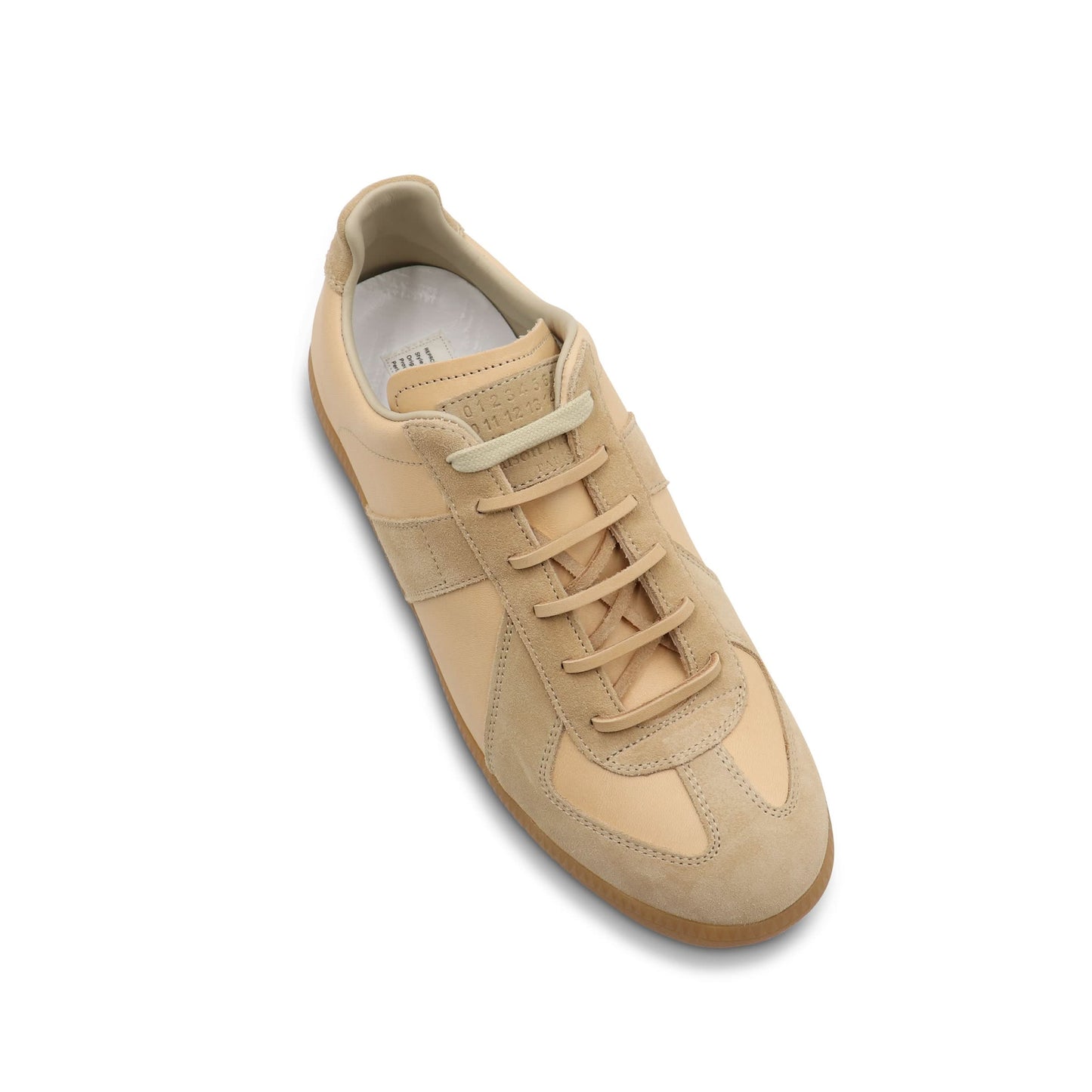 Replica Leather Sneakers in Beige