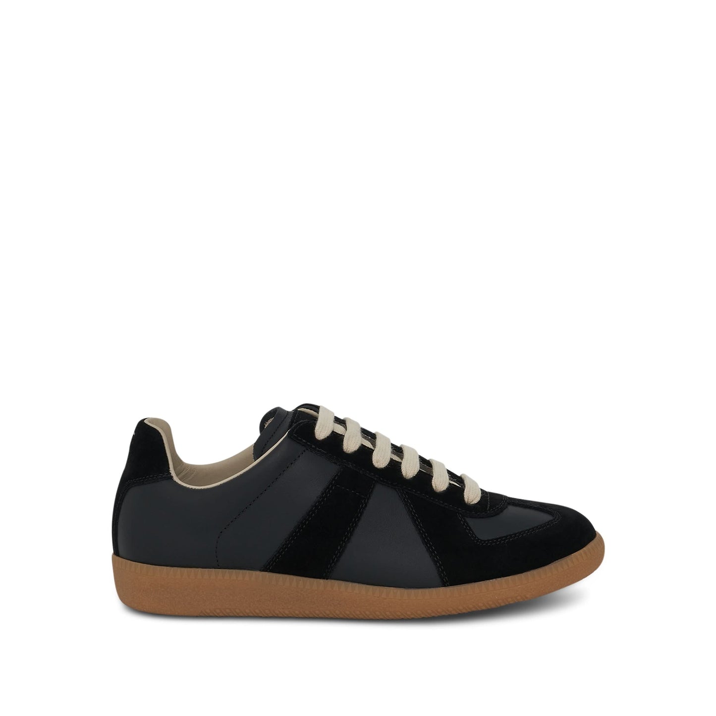 Replica Leather Sneaker in Black