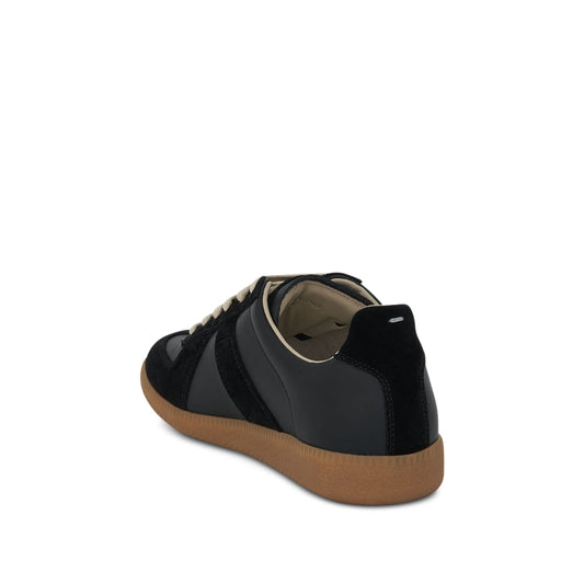 Replica Leather Sneaker in Black