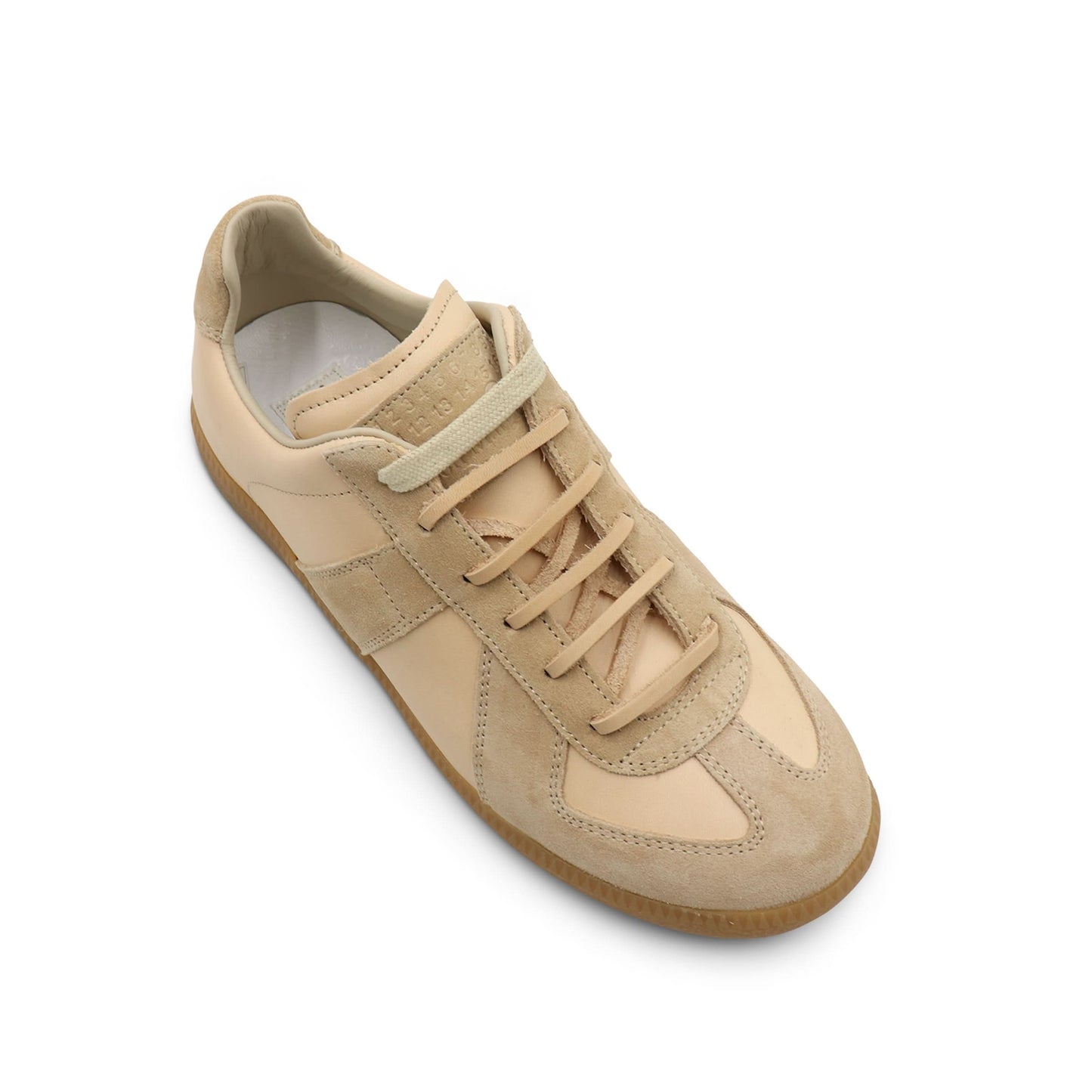 Replica Leather Sneakers in Beige