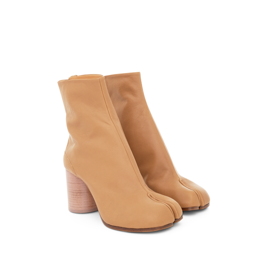 Tabi Ankle Boots 8cm Heel in Nude