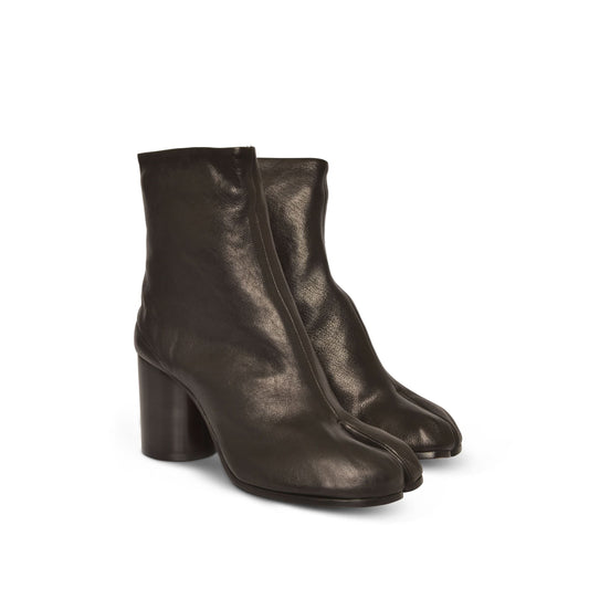 Tabi Ankle Boots 8cm Heel in Black