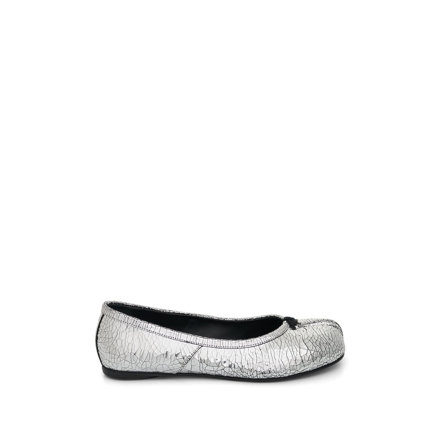 Tabi Mirror Ballerina Shoes in Silver