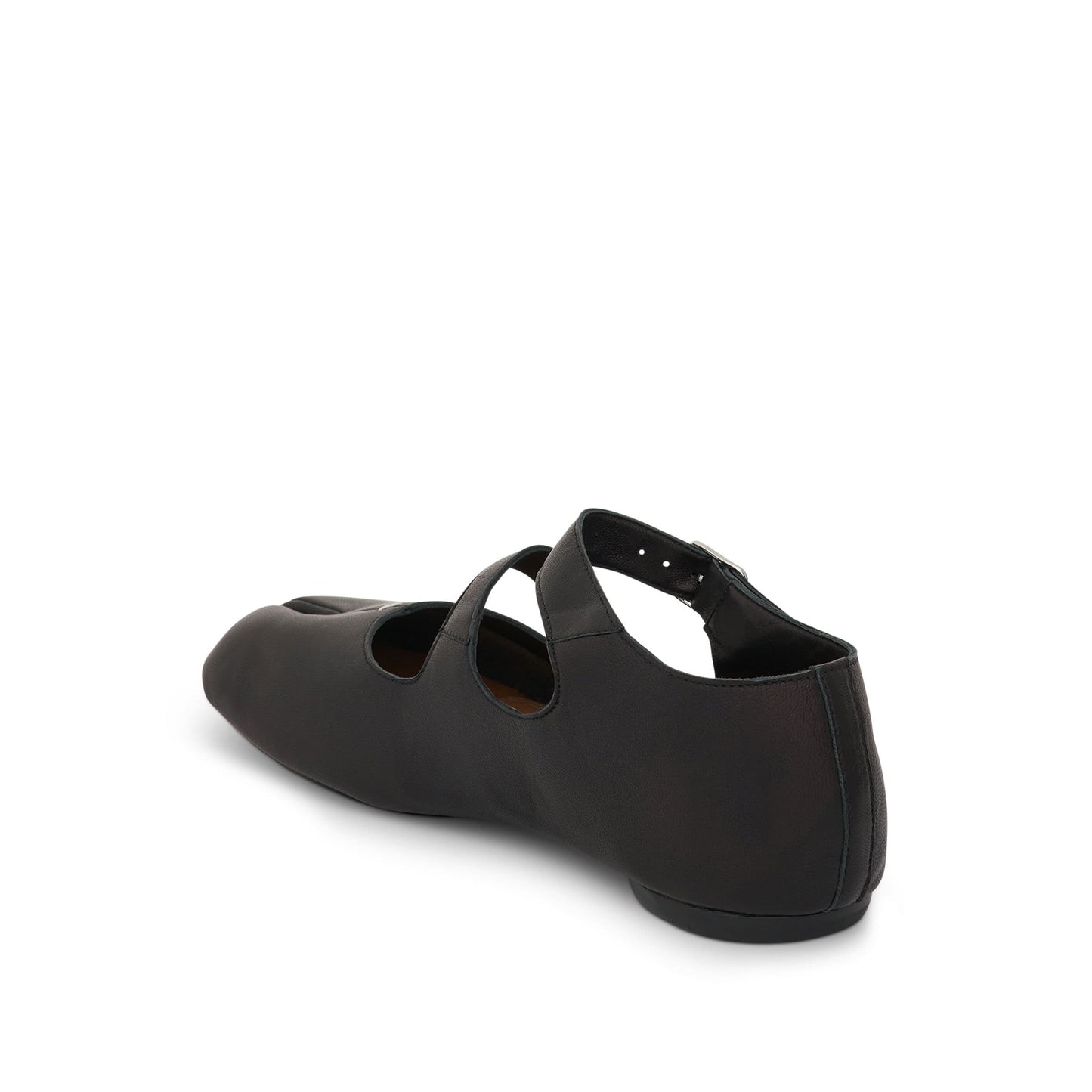 Tabi Double Strap Ballerina Shoes in Black