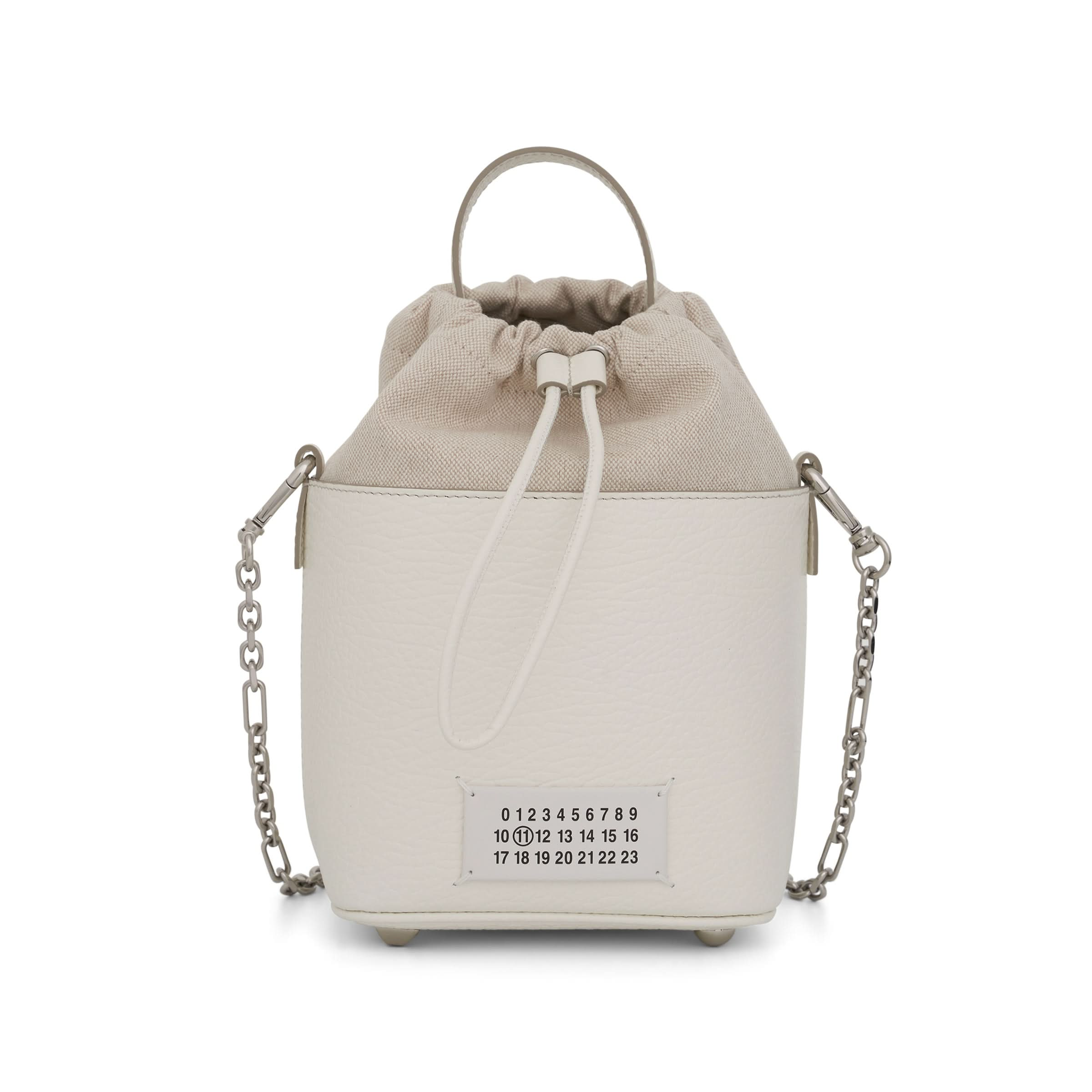 Small 5AC Bucket Bag in White