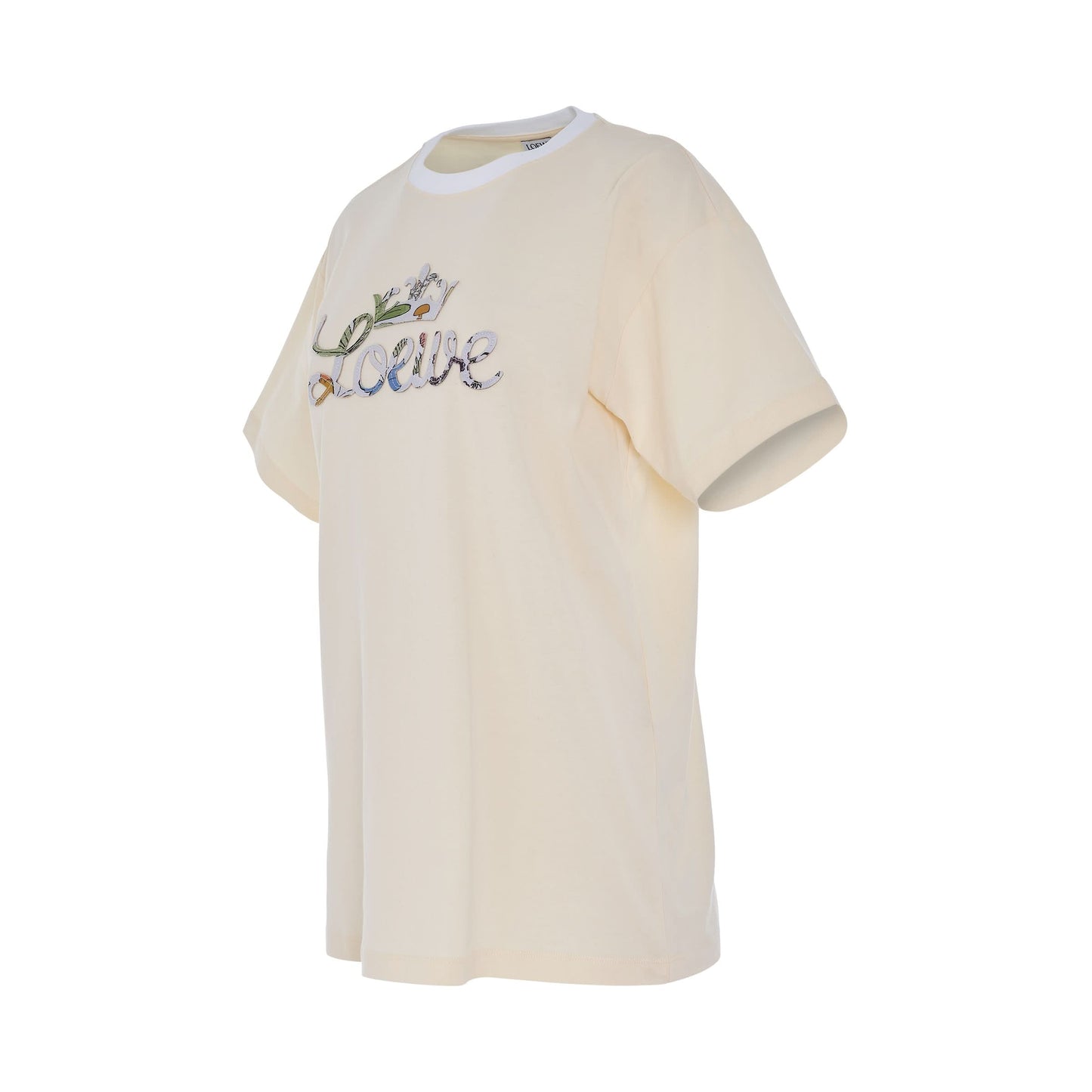 Loewe Logo T-shirt in Ecru