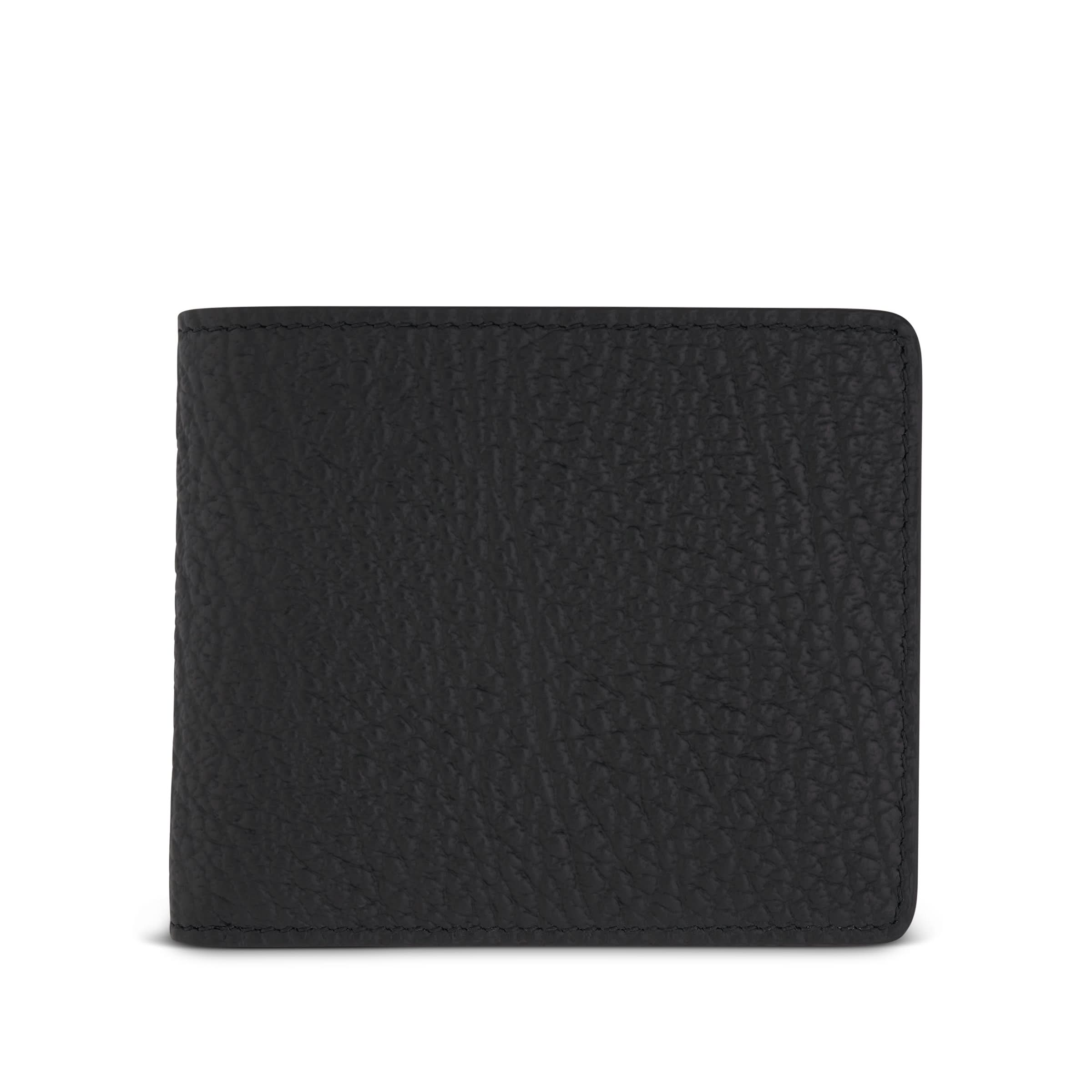 4 Stitch Bifold Wallet in Black