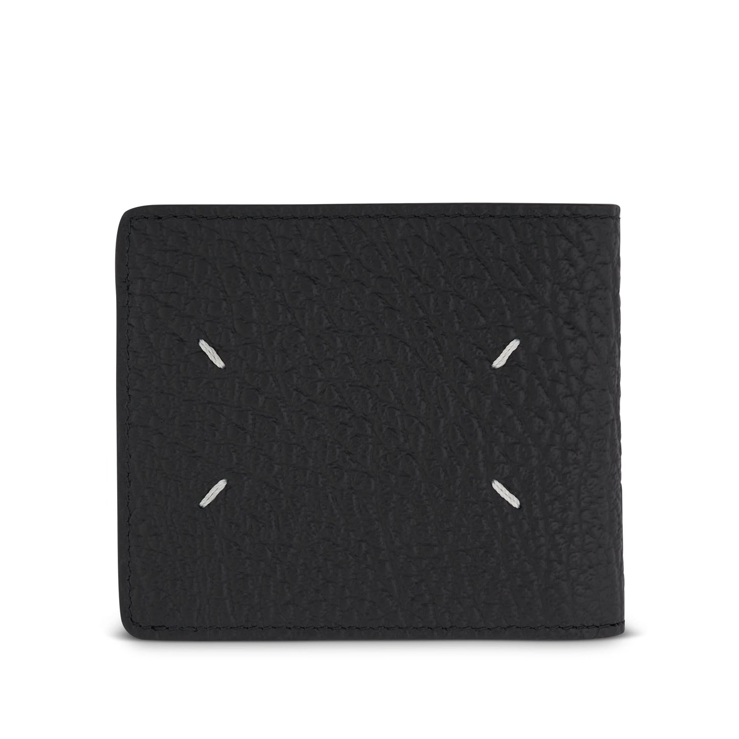 4 Stitch Bifold Wallet in Black