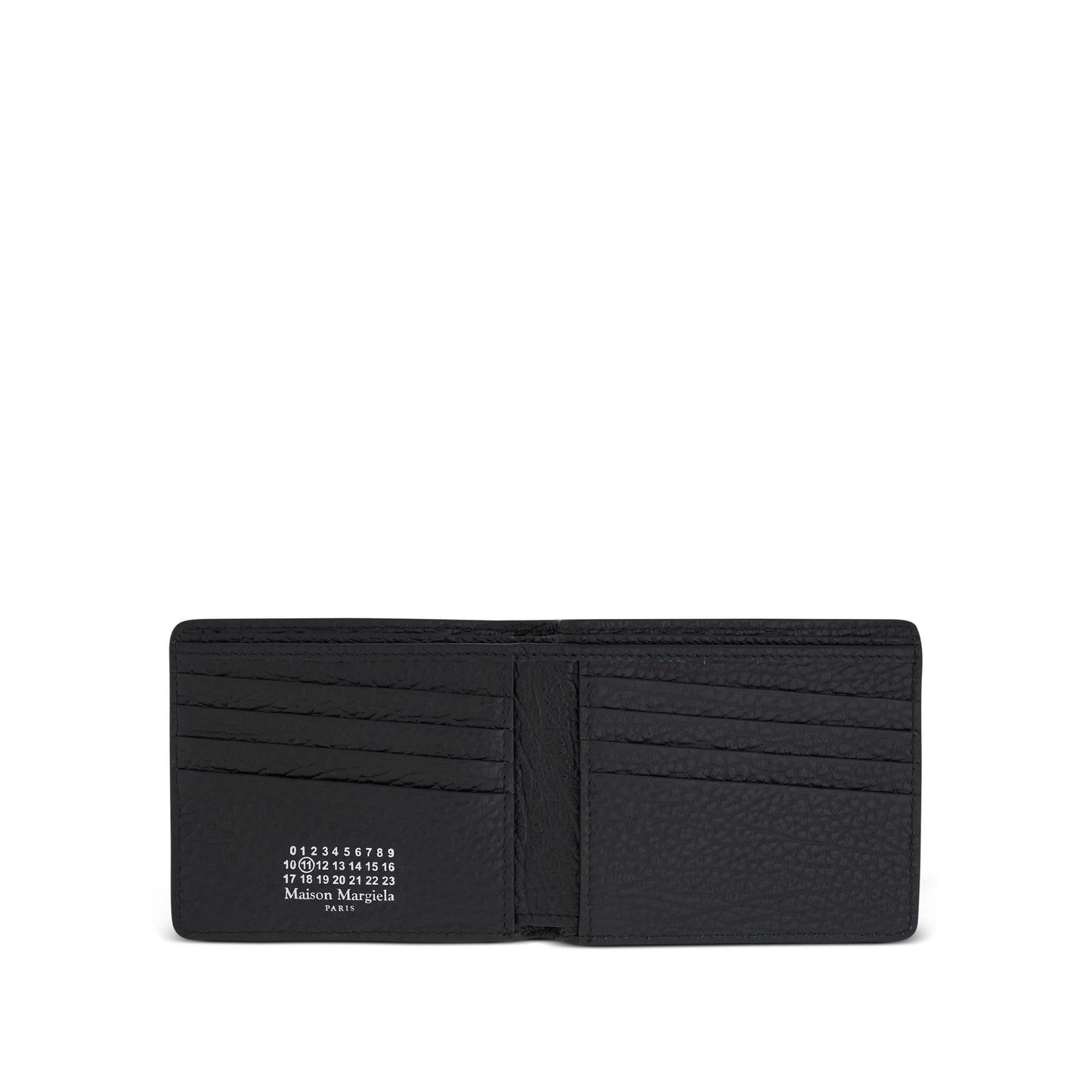 4 Stitch Bifold Wallet in Black