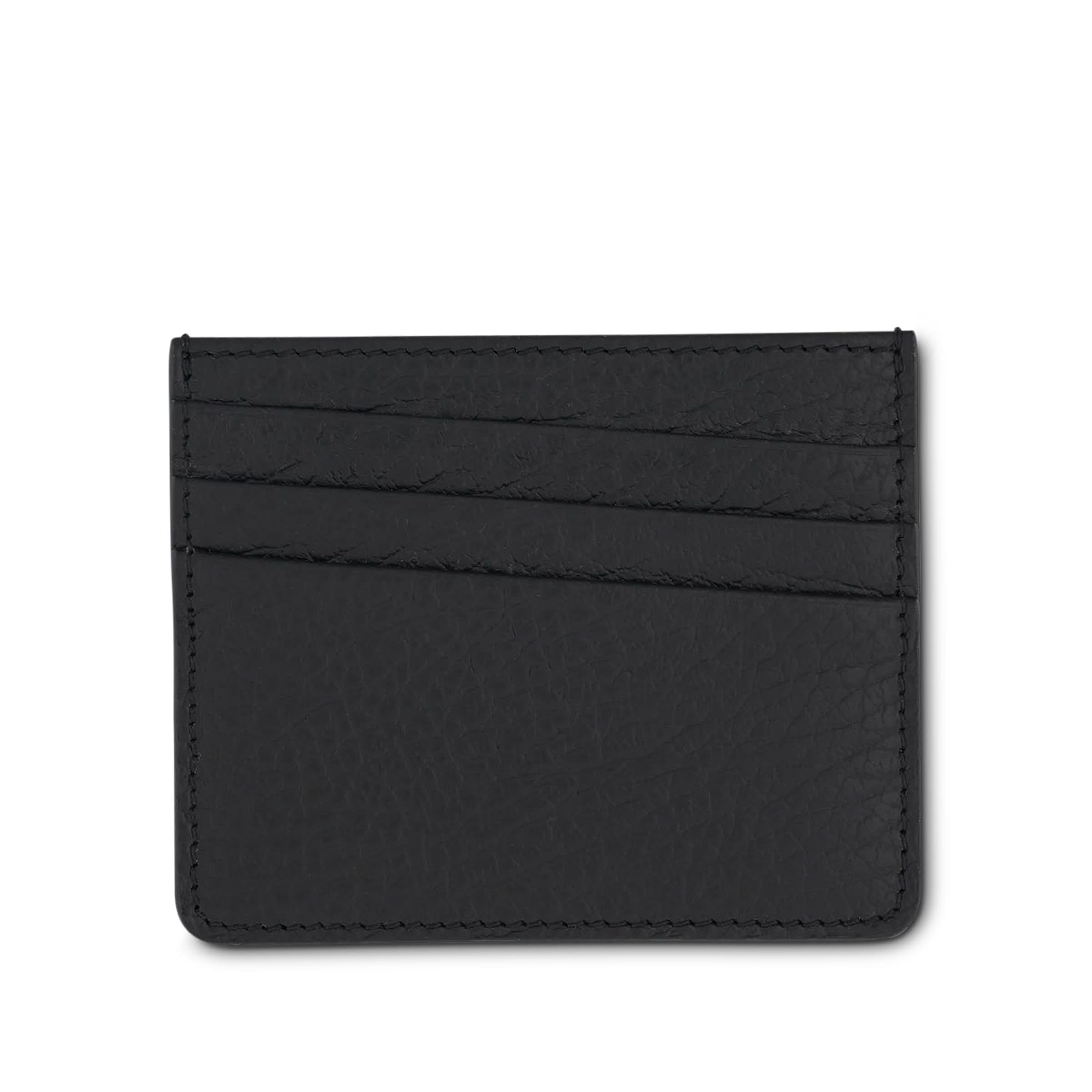 6CC Leather Card Holder in Black