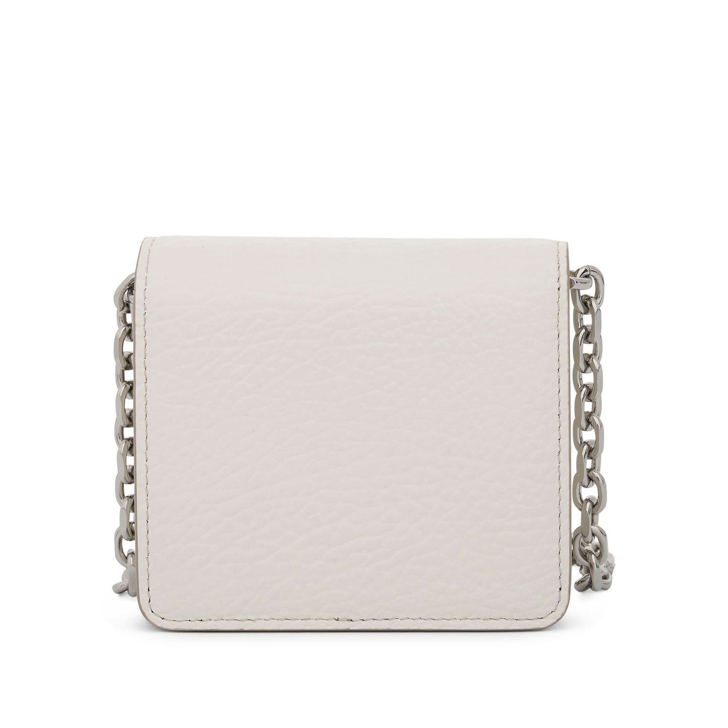 Four Stitches Chain Wallet in White