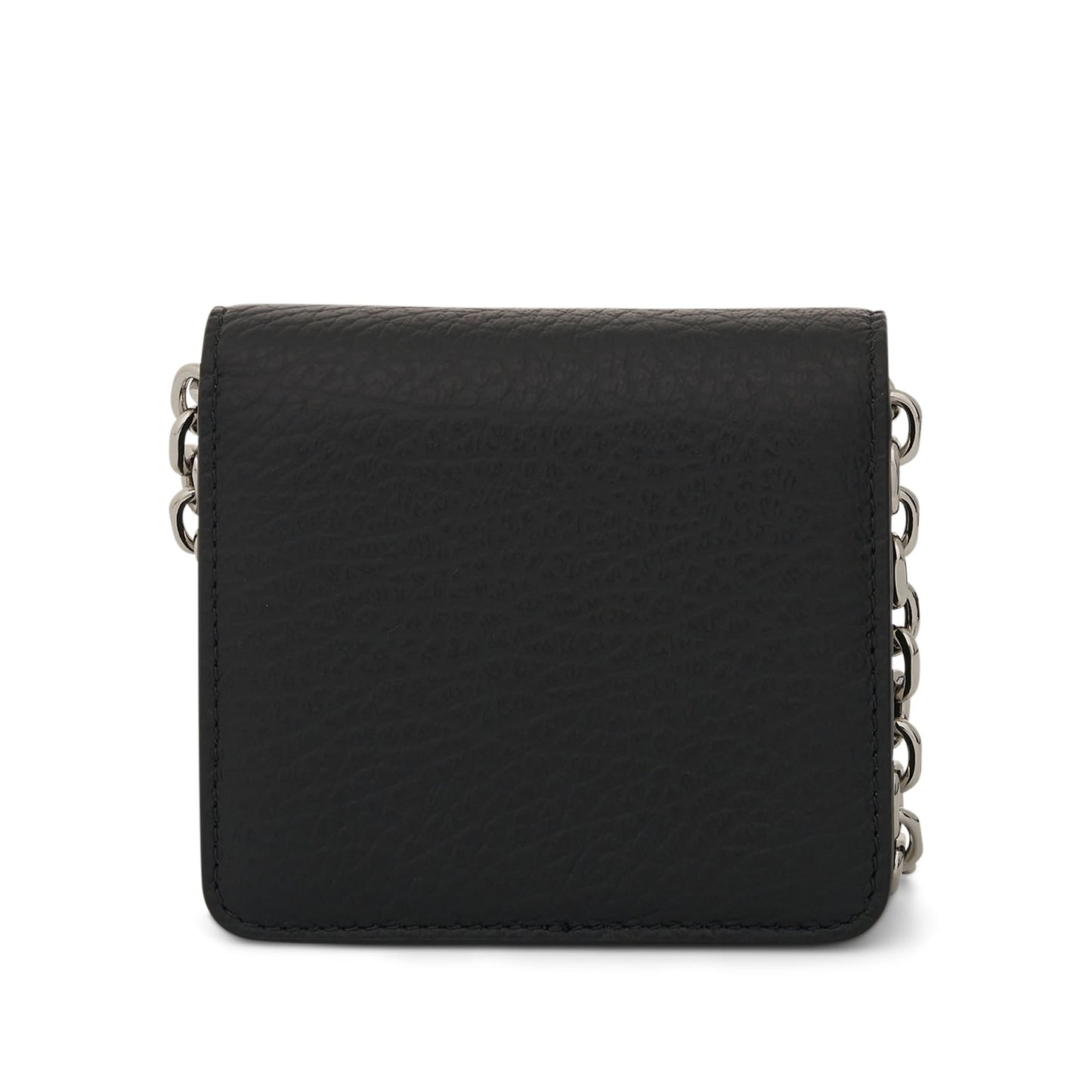 Four Stitches Chain Wallet in Black