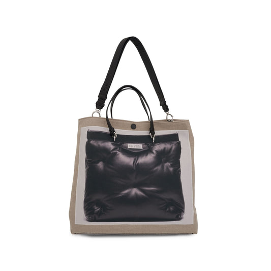 Trompe L
Oeil Glam Slam Totel Bag in Natural/Black