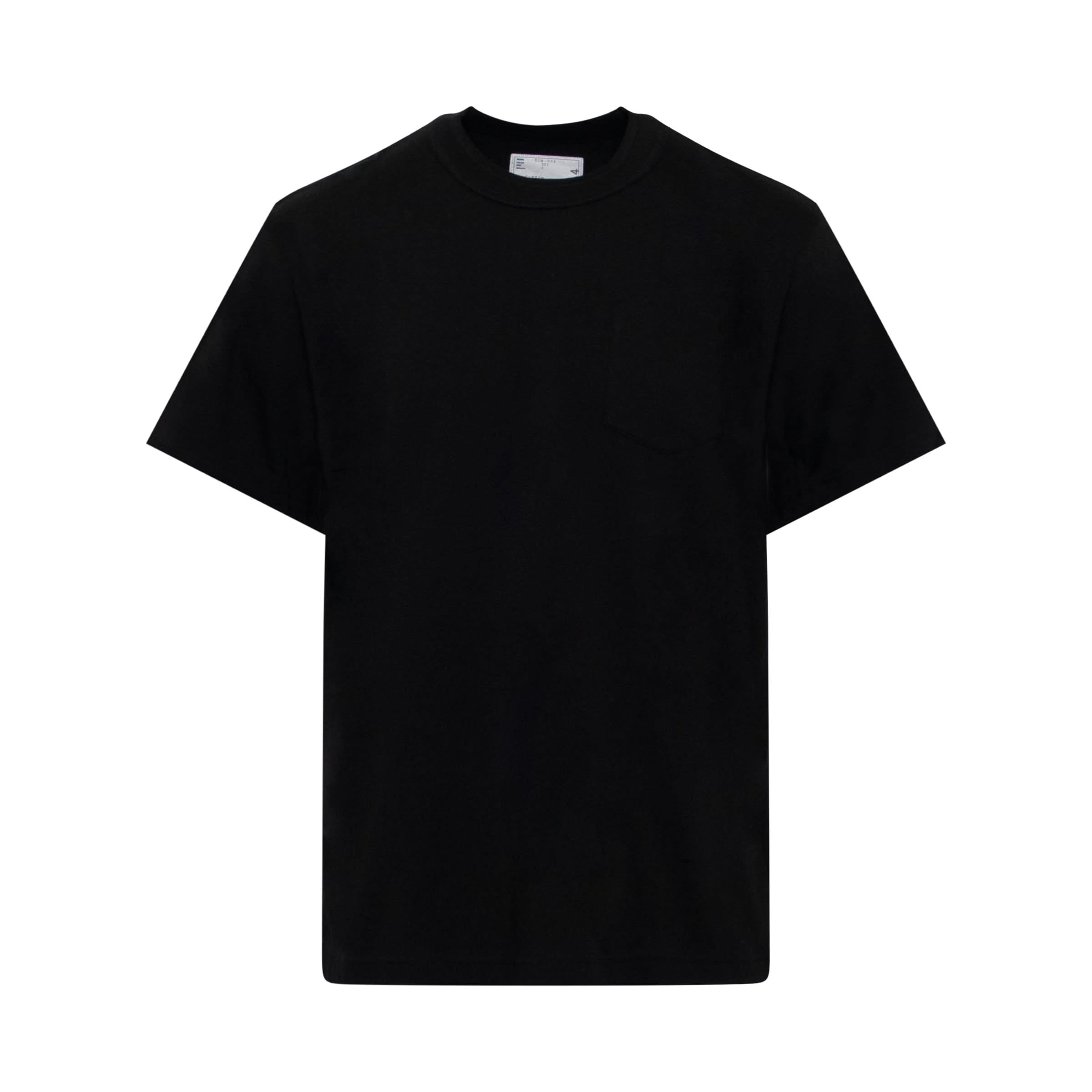 Classic Side Zip T-Shirt in Black