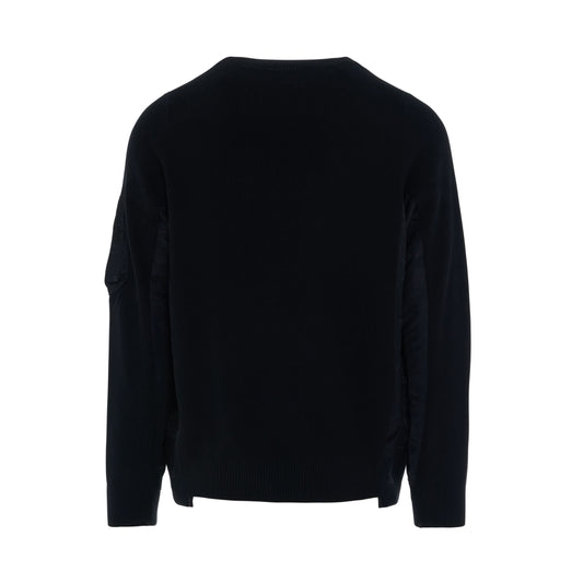 MA-1 
Cotton Knit Pullover in Black