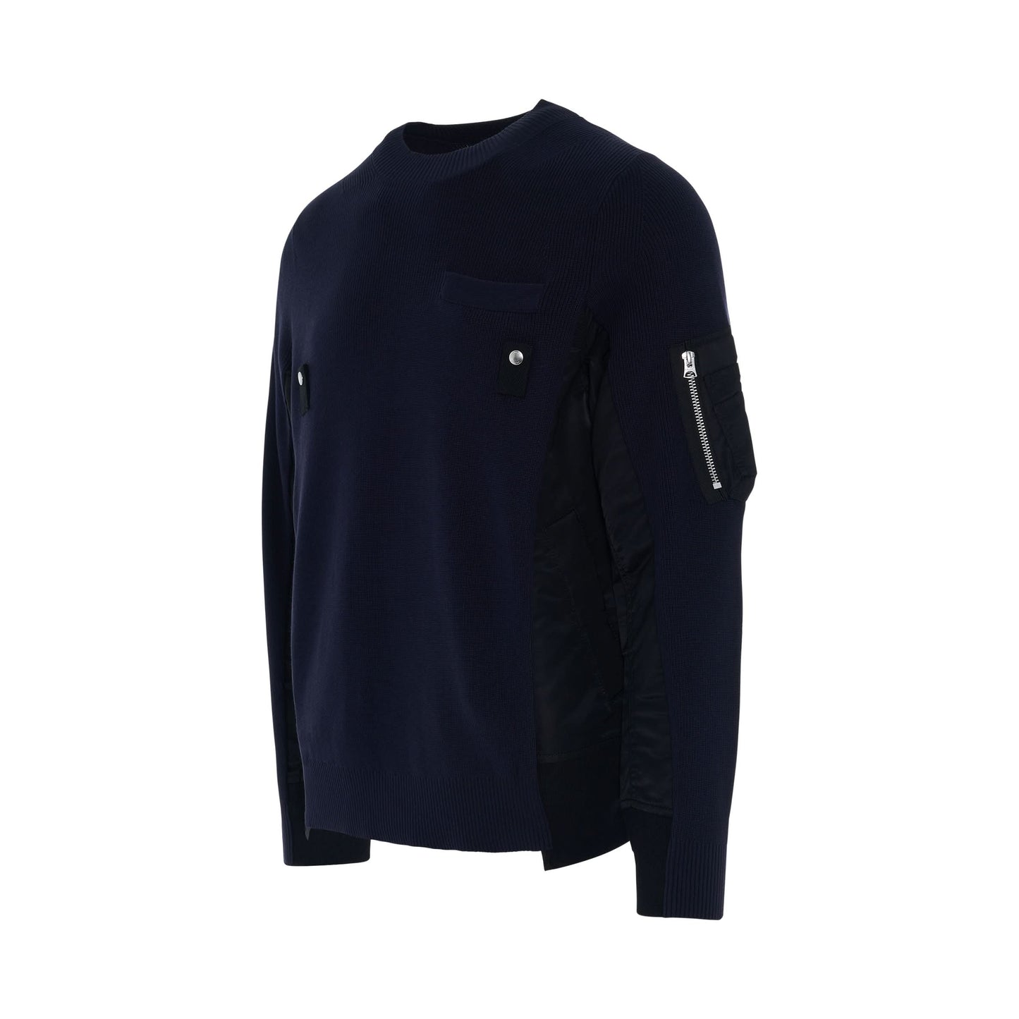 MA-1 
Cotton Knit Pullover in Navy