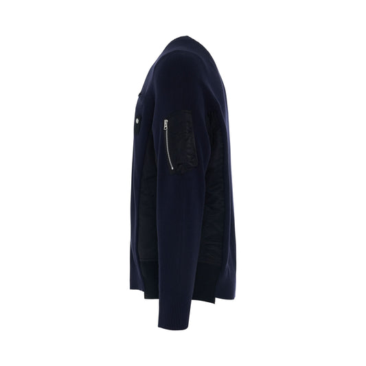 MA-1 
Cotton Knit Pullover in Navy