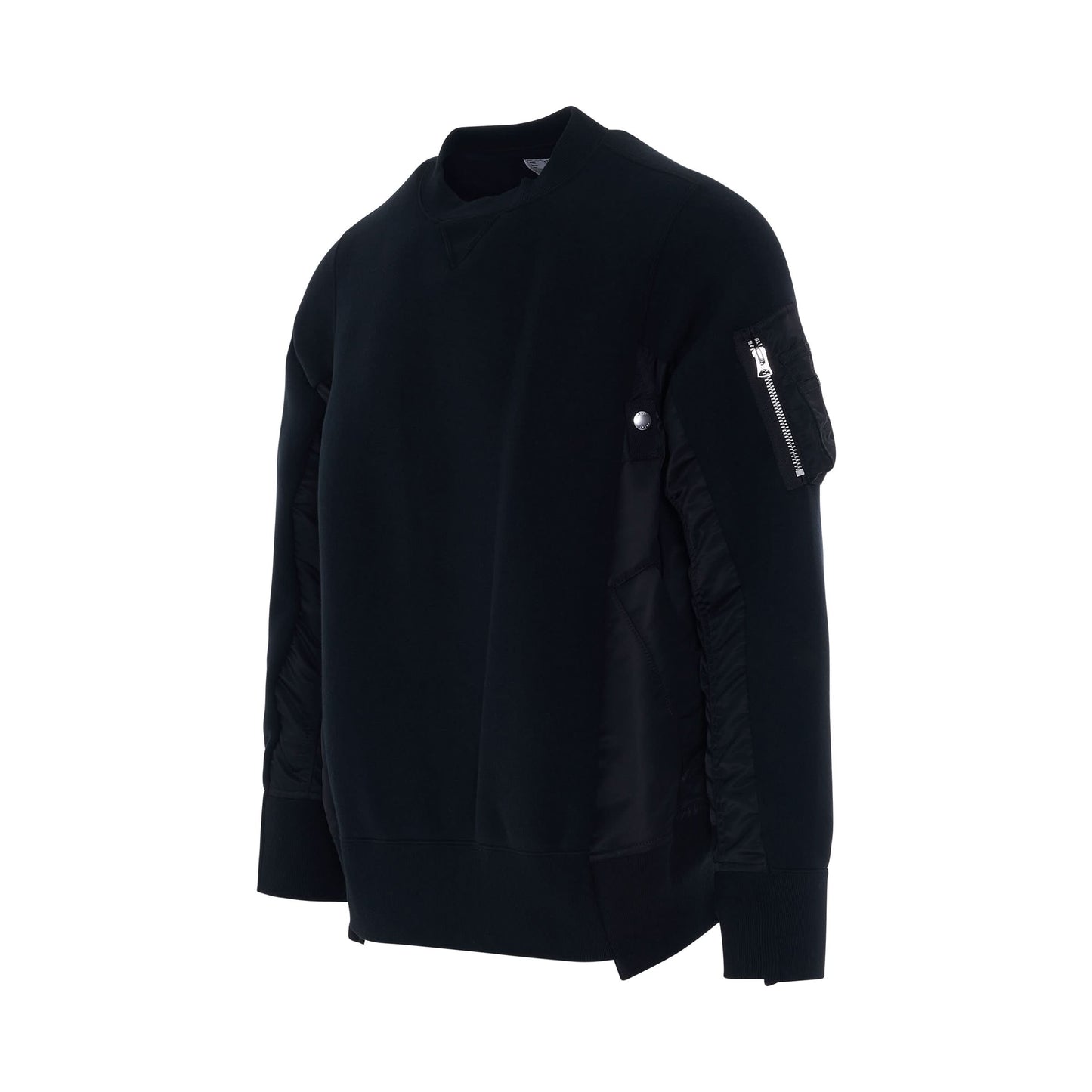 Sponge Sweat 
MA-1 Pullover in Black