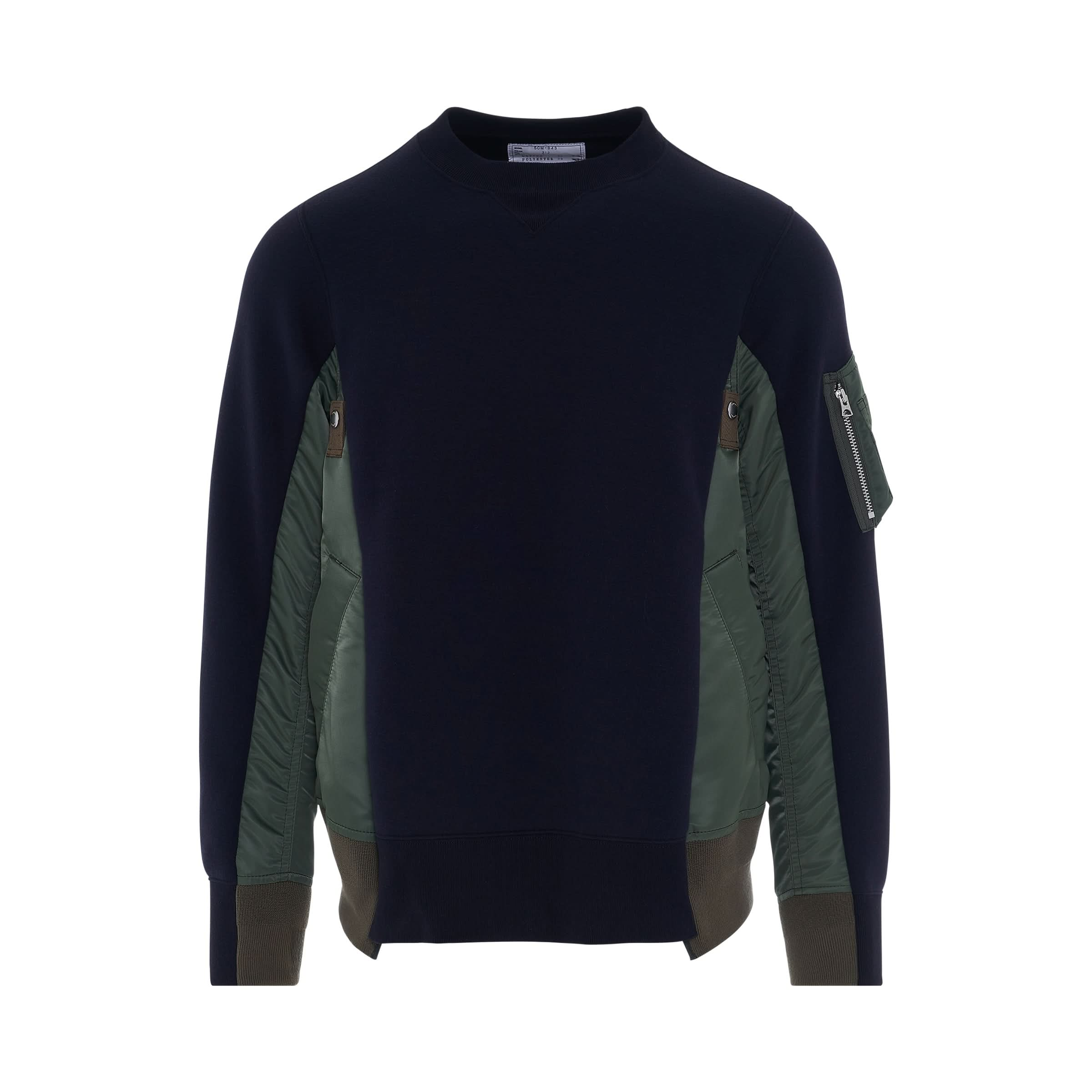 Sponge Sweat 
MA-1 Pullover in Navy/Khaki