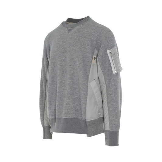 Sponge Sweat 
MA-1 Pullover in Light Grey