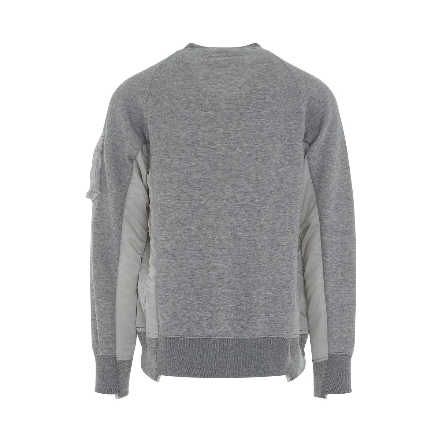 Sponge Sweat 
MA-1 Pullover in Light Grey