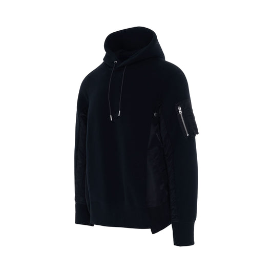 Sponge Sweat 
MA-1 Classic Hoodie in Black