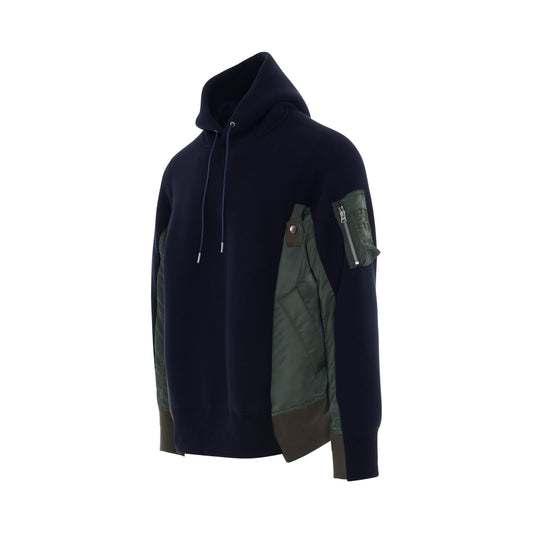 Sponge Sweat 
MA-1 Classic Hoodie in Navy/Khaki