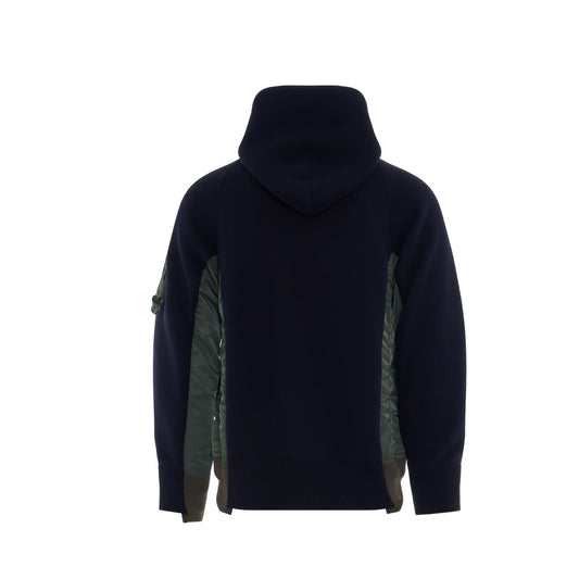 Sponge Sweat 
MA-1 Classic Hoodie in Navy/Khaki