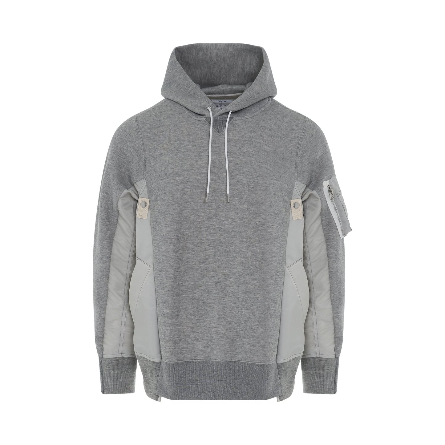 Sponge Sweat 
MA-1 Classic Hoodie in Light Grey