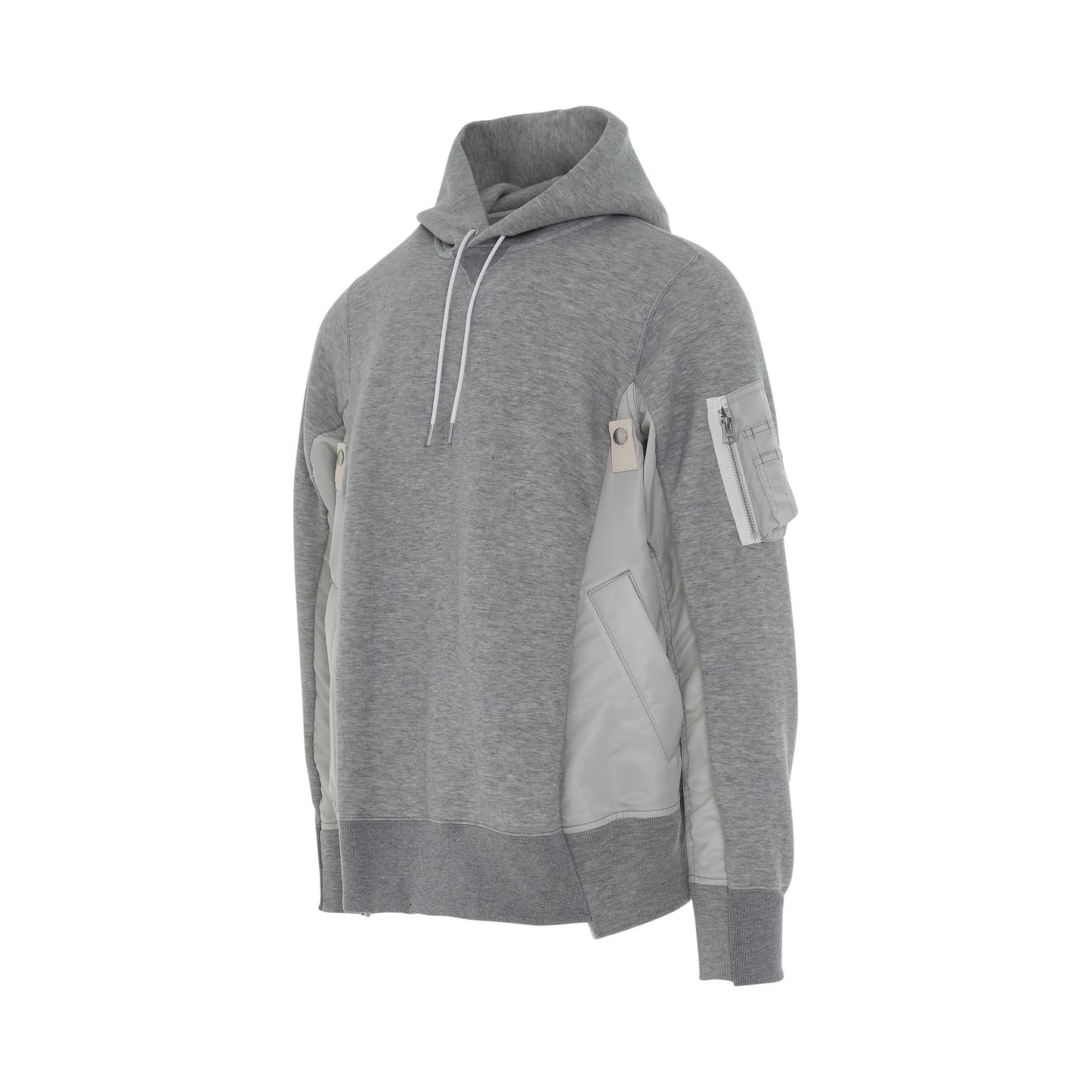 Sponge Sweat 
MA-1 Classic Hoodie in Light Grey