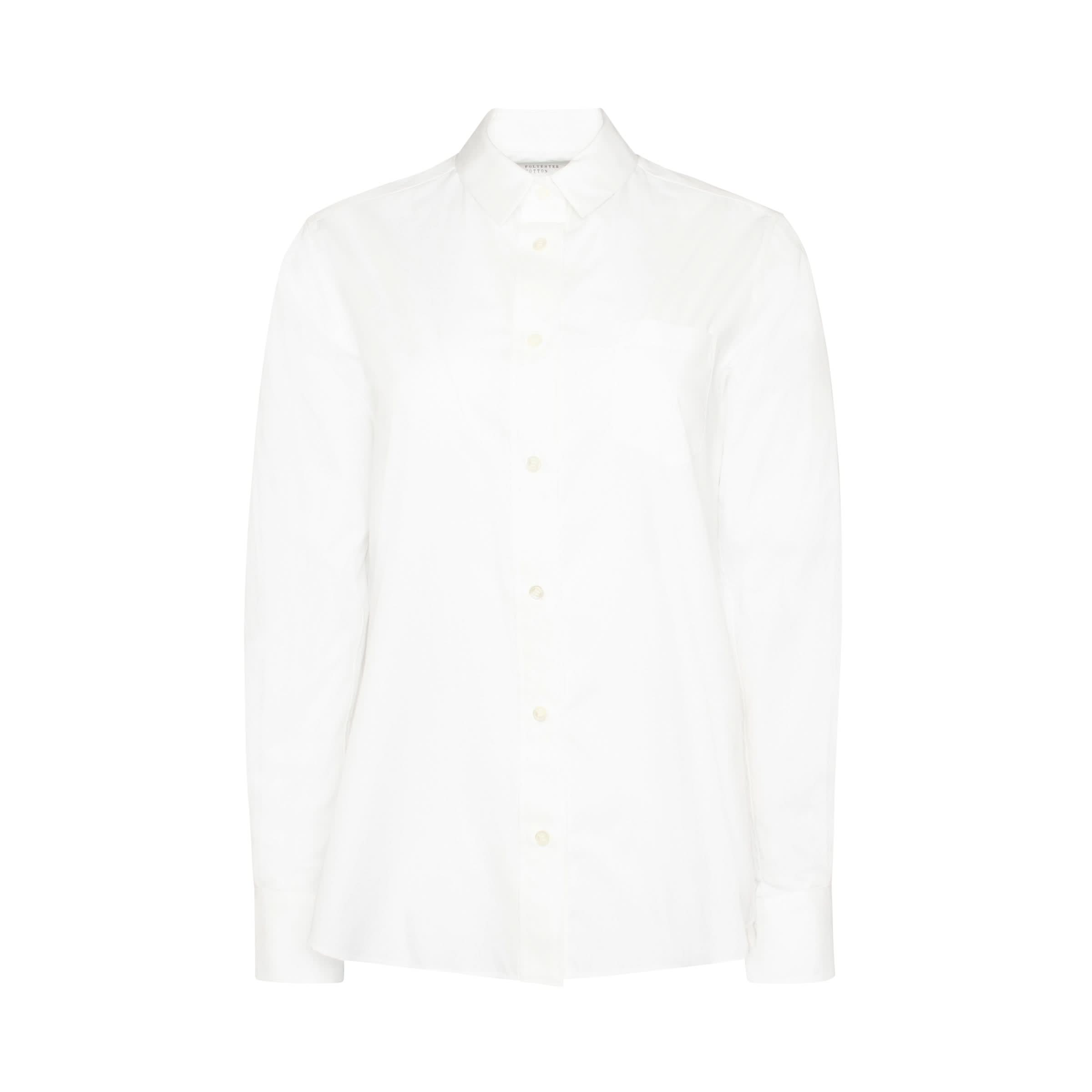 Pleated Back Shirt in White