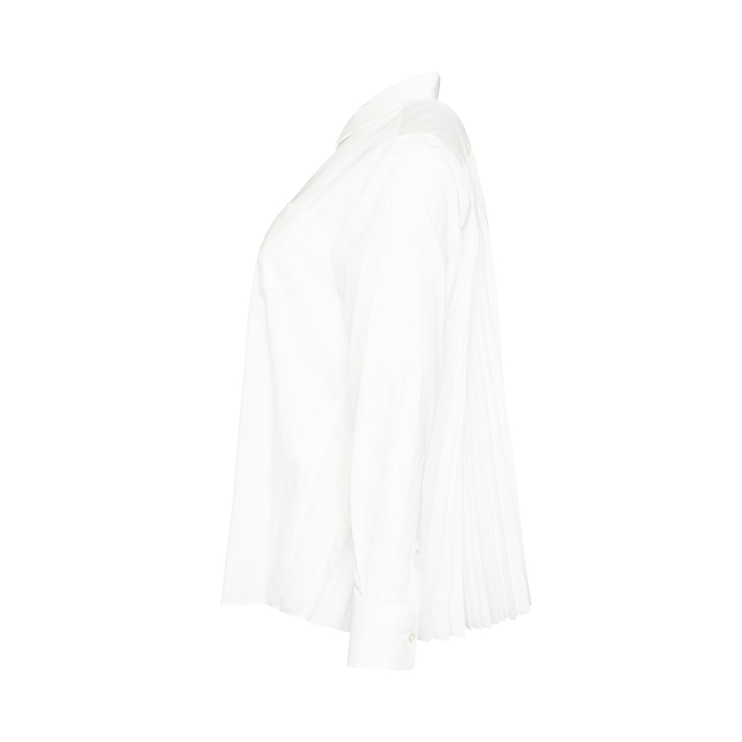 Pleated Back Shirt in White