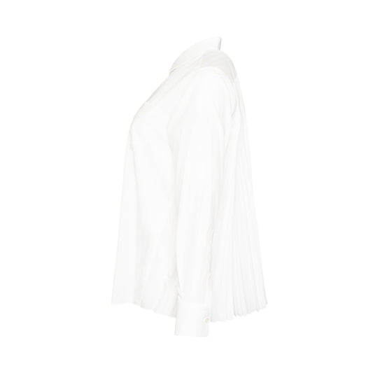 Pleated Back Shirt in White