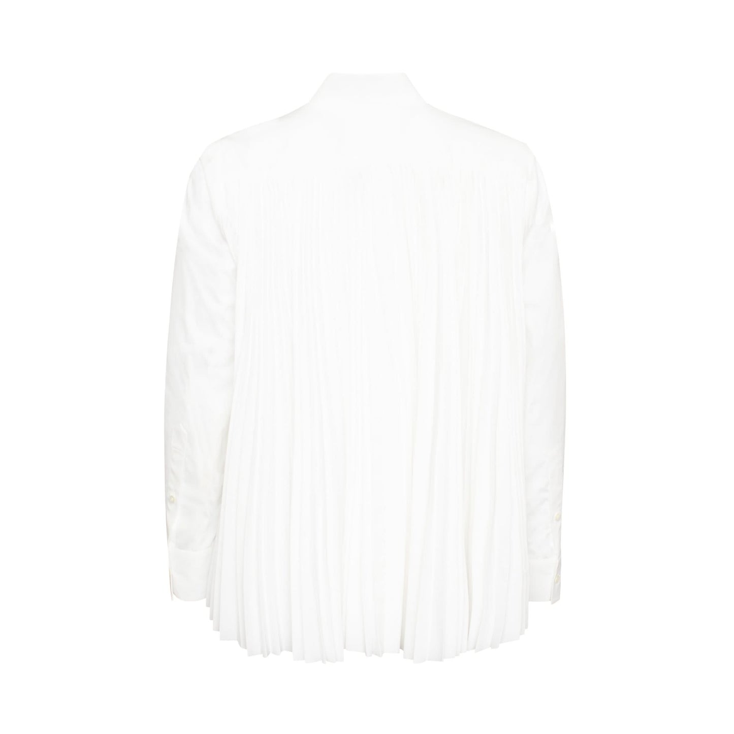 Pleated Back Shirt in White