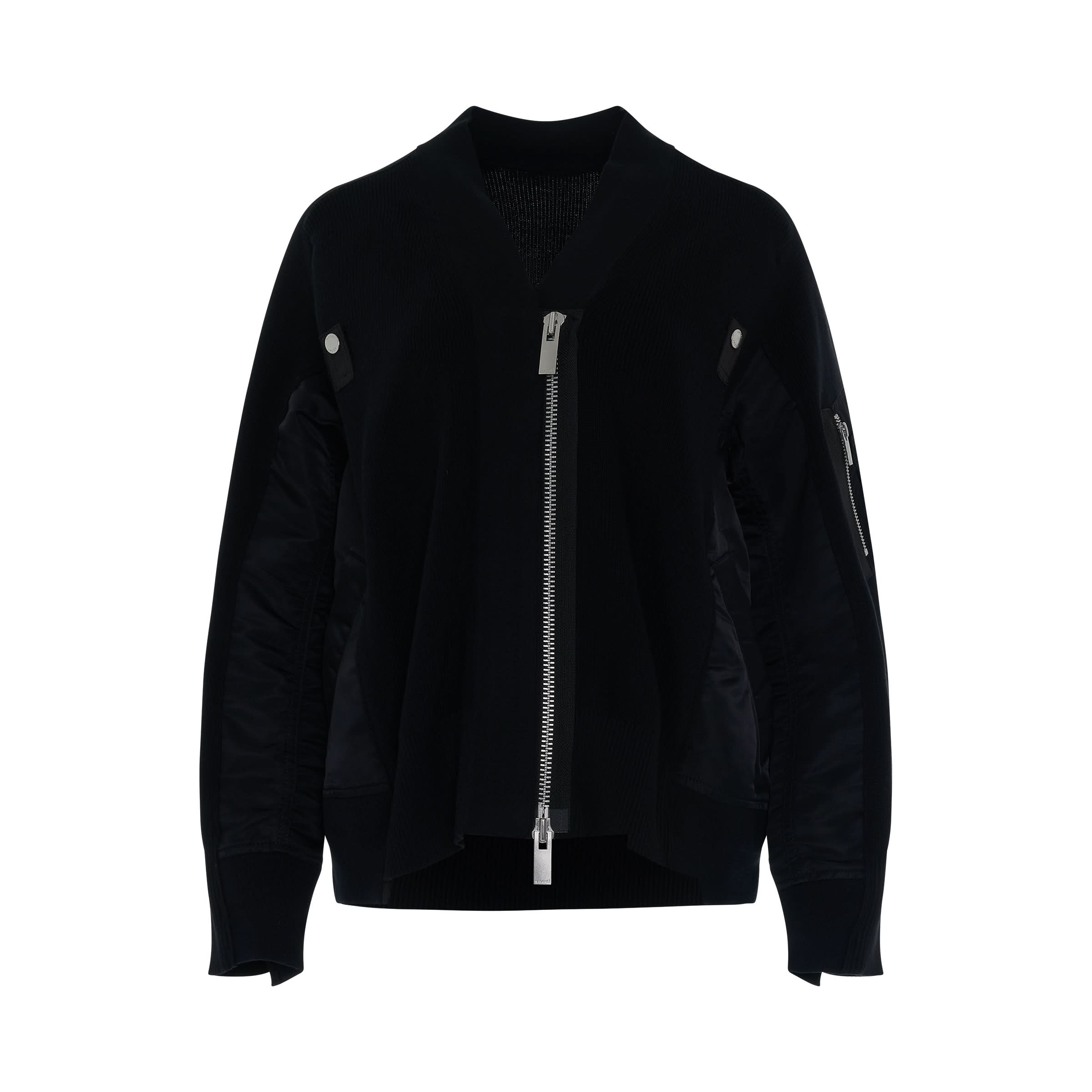 MA-1 Knit Cardigan in Black