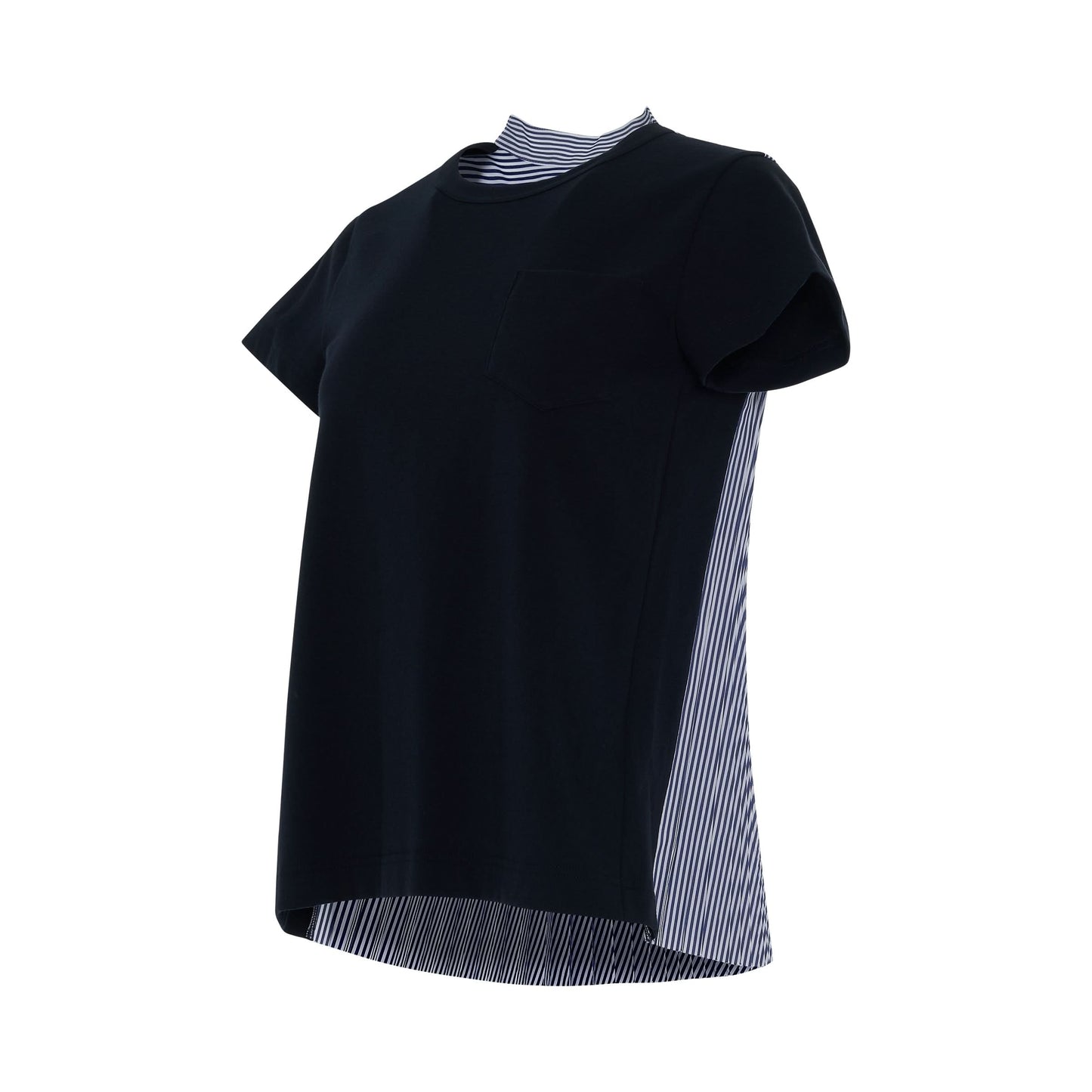 Cotton T-Shirt in Navy/Stripe