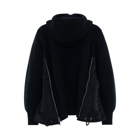 Sponge Sweat 
MA-1 Hoodie in Black