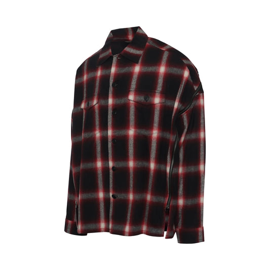 Check Zipper Shirt in Red