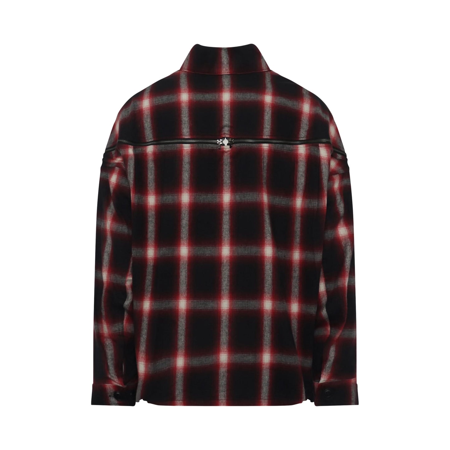 Check Zipper Shirt in Red