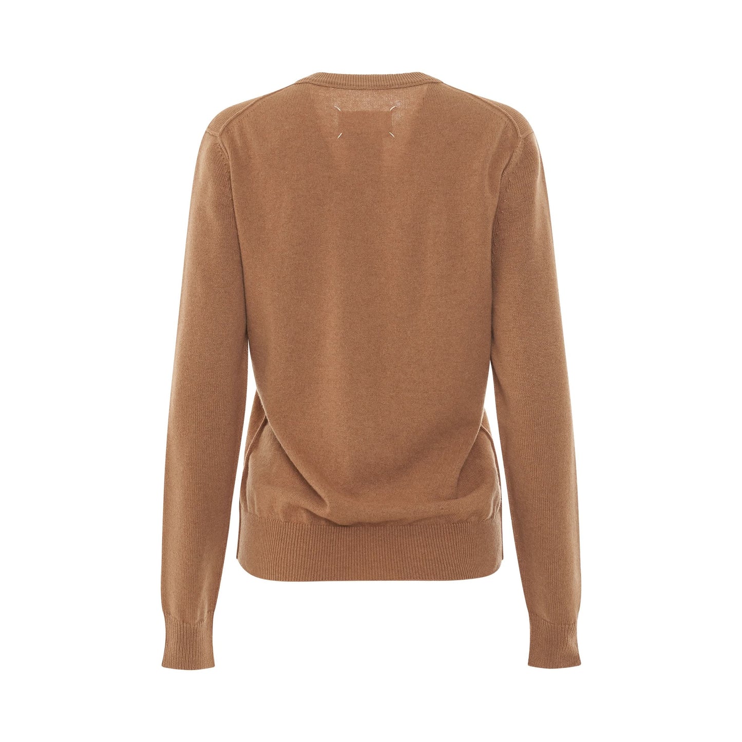 Long Sleeve Cashmere Jumper in Camel