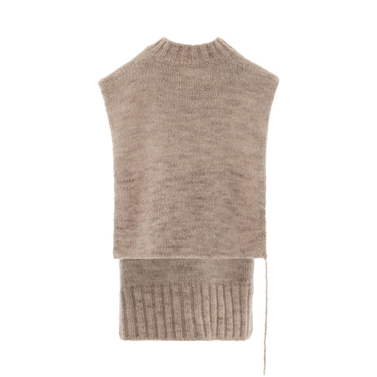 Botanical Dye Knit Vest in Light Brown