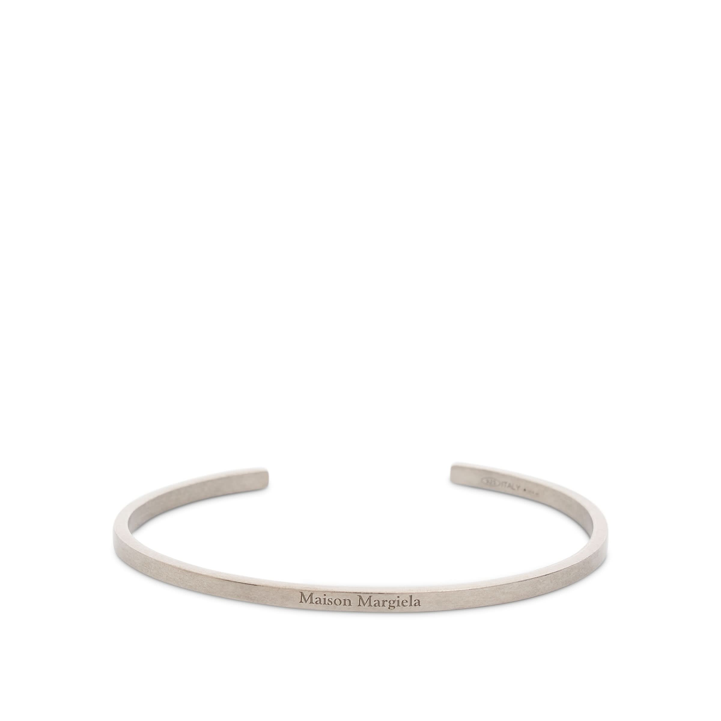 Etched Logo Bracelet in Silver