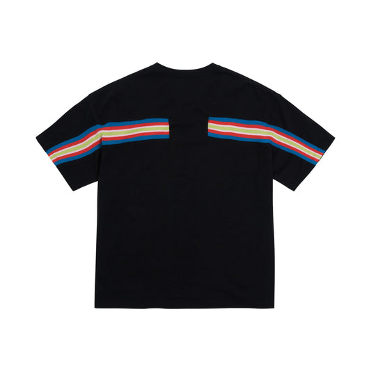 Signature Knitted Rib Big T-Shirt in Black