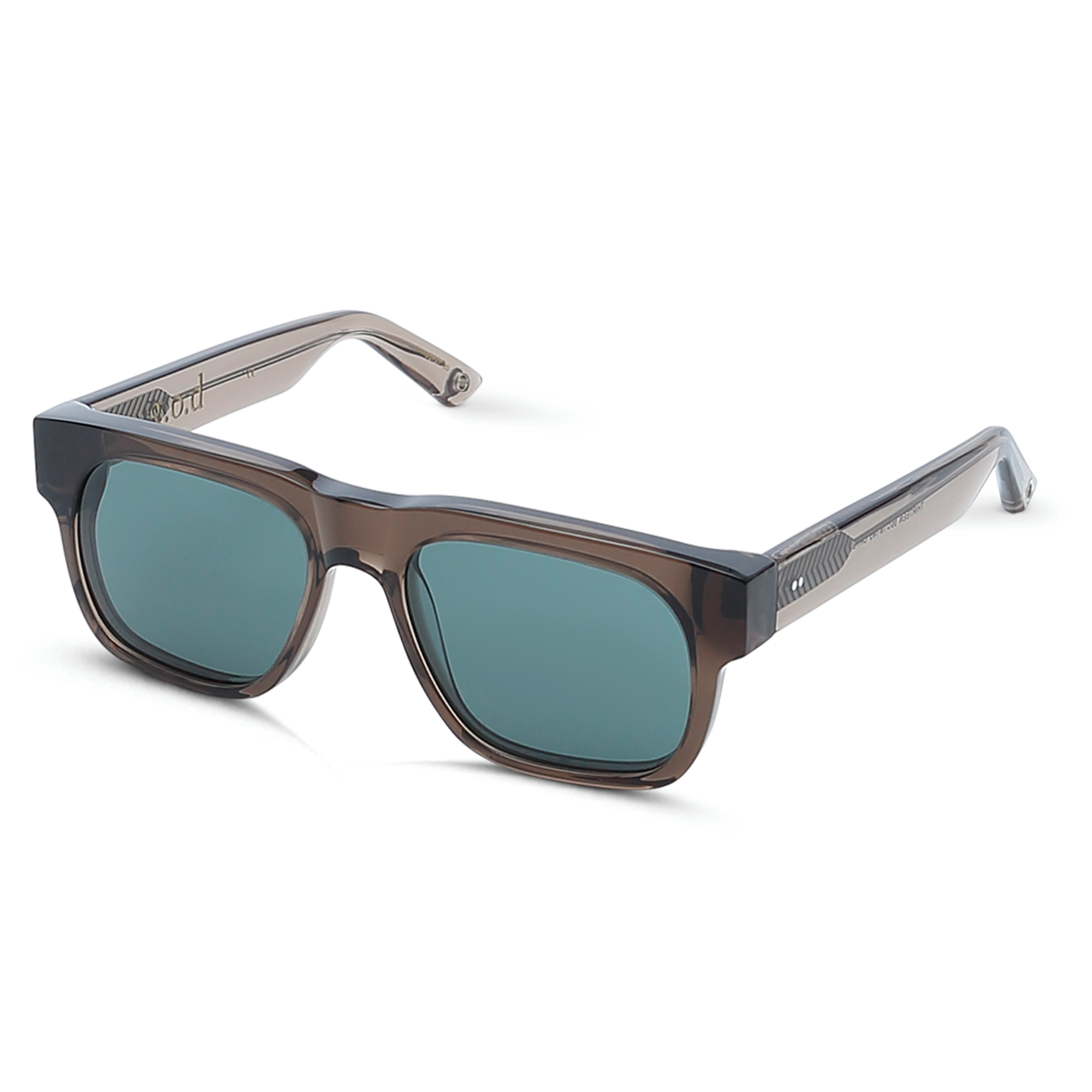 Thirteen Crystal Grey Sunglass with Green Lens