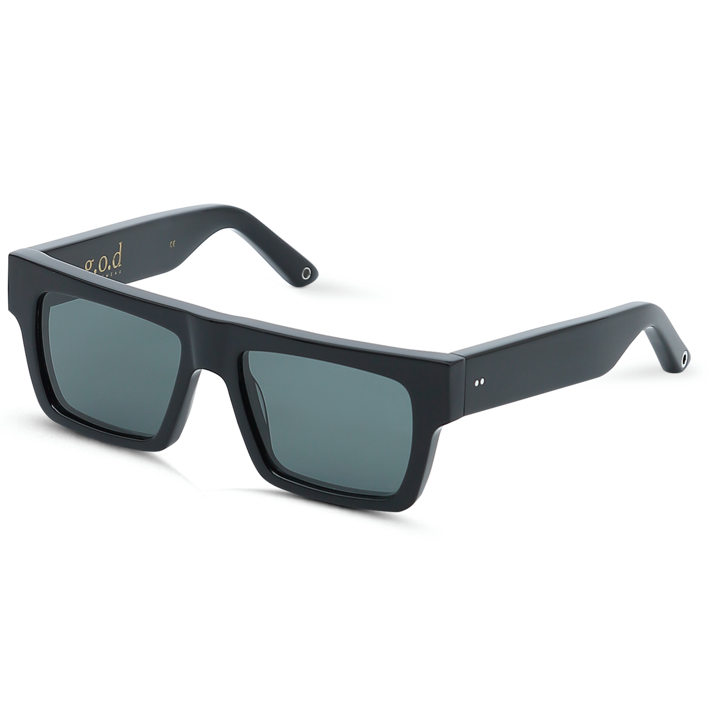 Twenty One II Black Sunglass with Dark Grey Lens