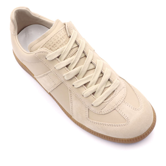 Replica Leather Sneakers in Ecru