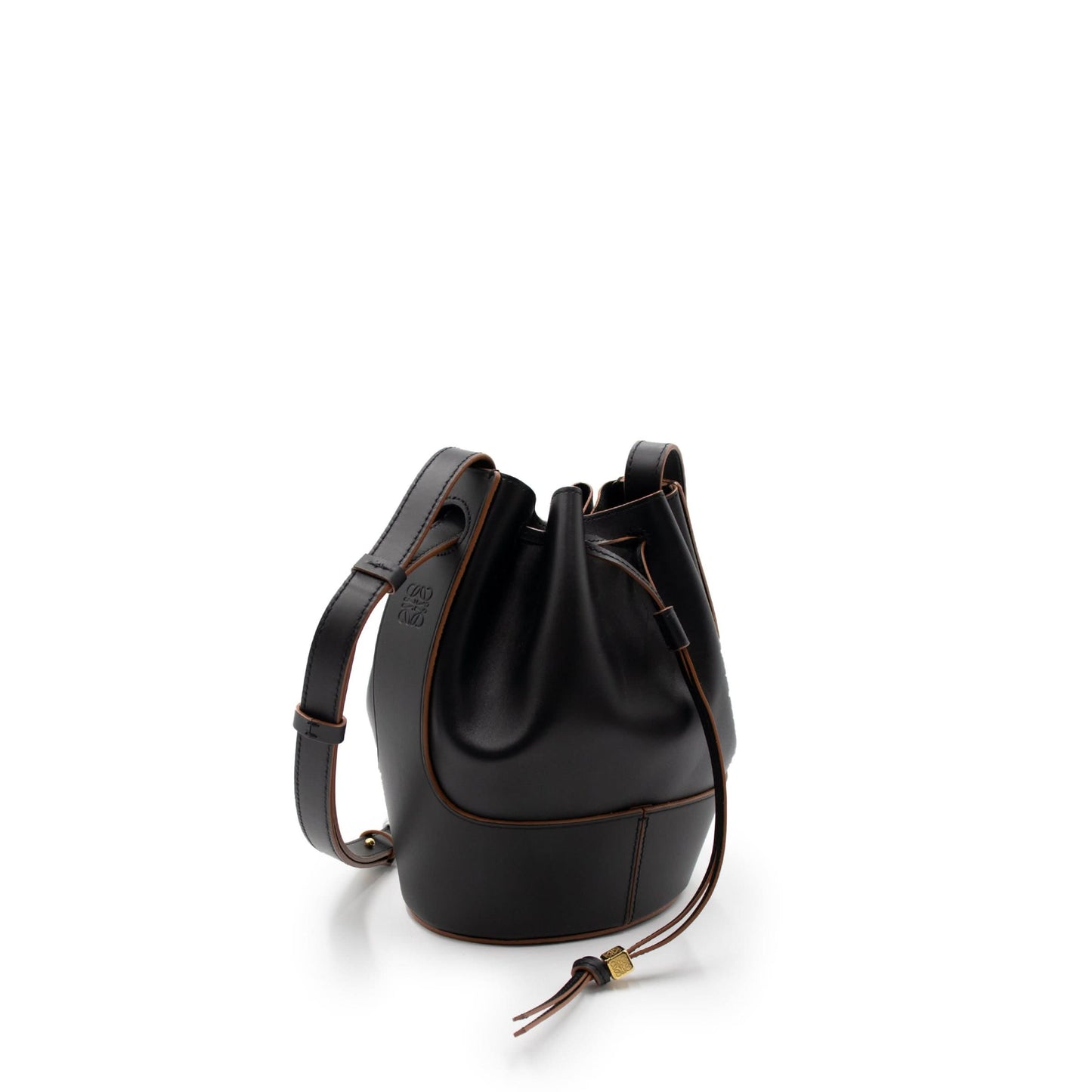 Small Balloon Bag in Nappa Calfskin in Black